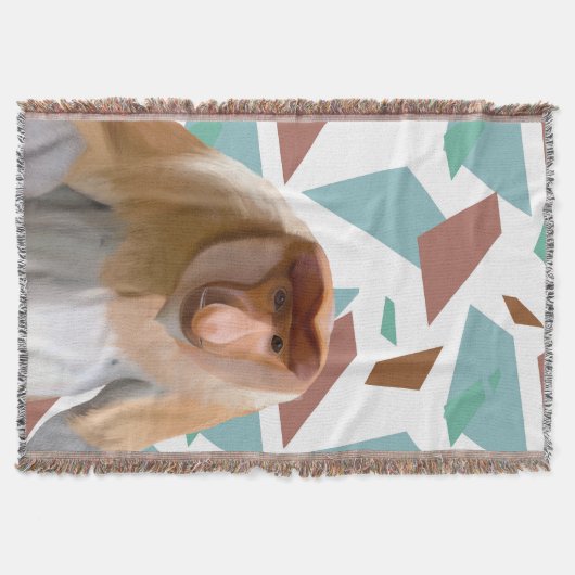 Proboscis Aap Bedreigde Soorten Deken (Voorkant)