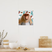 Proboscis Aap Bedreigde Soorten Poster (Keuken)