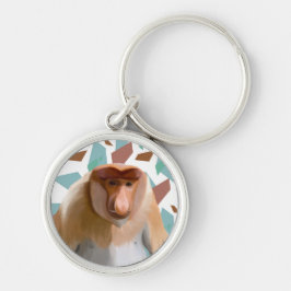 Proboscis Aap Bedreigde Soorten Sleutelhanger