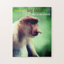 Proboscis aap met grote neus