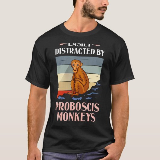 Proboscis Monkey Funny Long Nosed Monkeys T-shirt (Voorkant)
