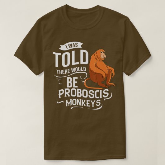 Proboscis Monkey Funny Long Nosed Monkeys T-shirt (Design voorkant)