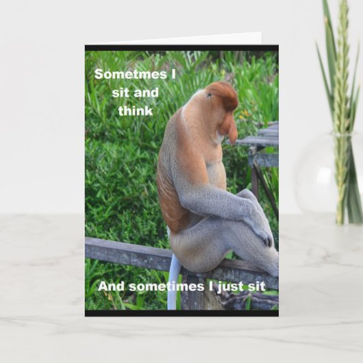 Proboscis Monkey - Gelukkige Verjaardag Kaart (Voorkant)