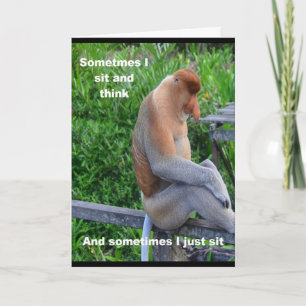 Proboscis Monkey - Happy Birthday Kaart