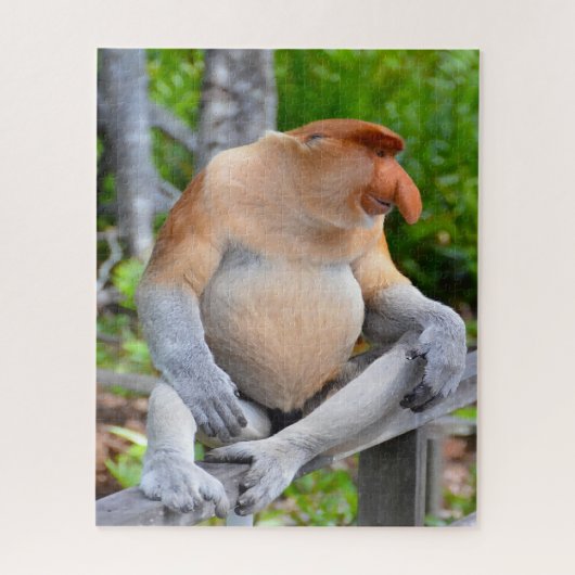 Proboscis Monkey. Jigzaag Puzzle Legpuzzel (Verticaal)