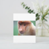 Proboscis monkey Labuk Bay Borneo Briefkaart (Staand voorkant)