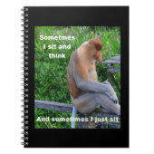 Proboscis Monkey - Soms ga ik zitten en denk ik Notitieboek (Voorkant)