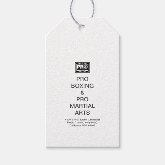 #PROBOXING & #PROMARTIALARTS CADEAULABEL (Voorkant)