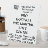 #PROBOXING & #PROMARTIALARTS RECLAMEBORD MET VOETSTUK (Insitu)