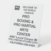 #PROBOXING & #PROMARTIALARTS RECLAMEBORD MET VOETSTUK (Voorkant)