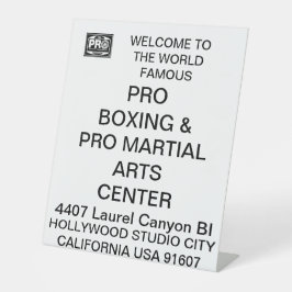 #PROBOXING & #PROMARTIALARTS RECLAMEBORD MET VOETSTUK