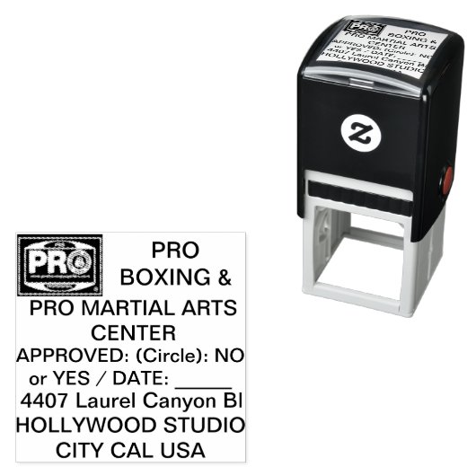 #PROBOXING & #PROMARTIALARTS  ZELFINKTENDE STEMPEL (In situ)