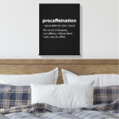 Procaffeinatie Funny Dictionary Definition Canvas Afdruk (Insitu (Slaapkamer))
