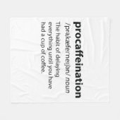Procaffeinatie Funny Dictionary Definition Fleece Deken (Voorkant (Horizontaal))