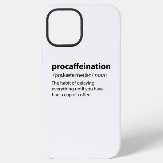 Procaffeinatie Funny Dictionary Definition iPhone Hoesje (Achterkant)