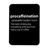 Procaffeinatie Funny Dictionary Definition Magneet (Verticaal)