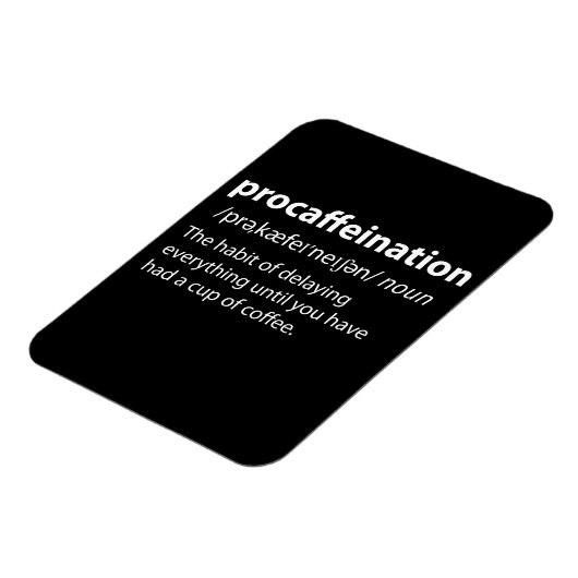 Procaffeinatie Funny Dictionary Definition Magneet (Linkerzijde)