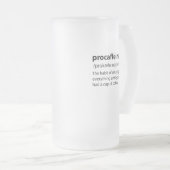 Procaffeinatie Funny Dictionary Definition Matglas Bierpul (Voorkant rechts)