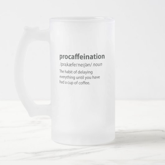 Procaffeinatie Funny Dictionary Definition Matglas Bierpul (Links)