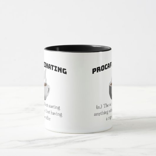 Procaffeinating - koffie nodig om iets te beginnen mok (Midden)