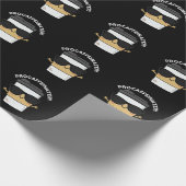 Procaffeinator Grappige Cafeïne Koffie Pun Donker  Cadeaupapier (Hoek)