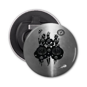 Proces Steampunk Silhouette Button Flesopener