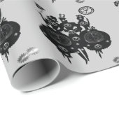 Proces Steampunk Silhouette Cadeaupapier (Rol Hoek)