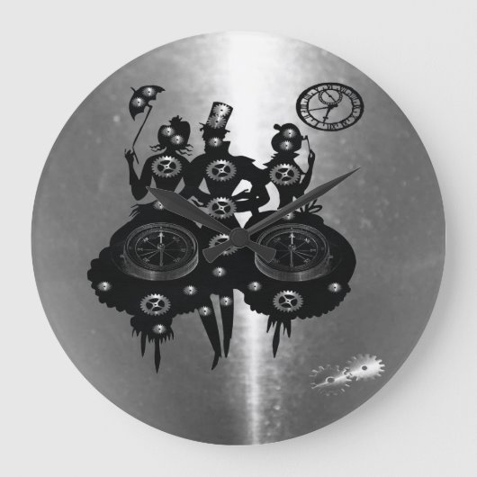 Proces Steampunk Silhouette Grote Klok (Voorkant)