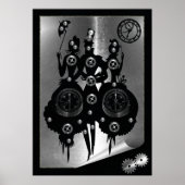 Proces Steampunk Silhouette Poster (Voorkant)