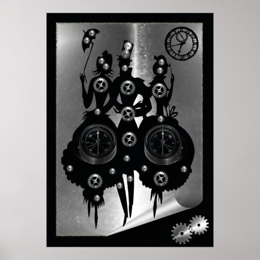 Proces Steampunk Silhouette Poster (Voorkant)