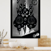 Proces Steampunk Silhouette Poster (Keuken)