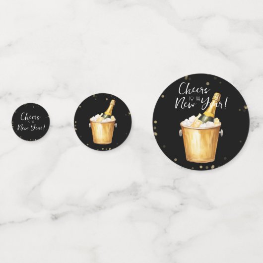 Proces van nieuwjaar confetti (Achterkanten)