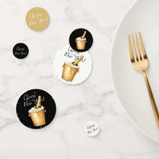 Proces van nieuwjaar confetti (Groep)