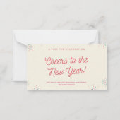 Proces van nieuwjaar notitiekaartje (Voorkant)