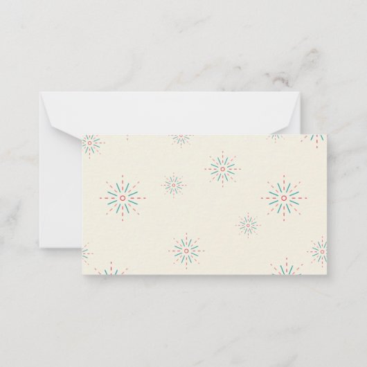 Proces van nieuwjaar notitiekaartje (Achterkant)