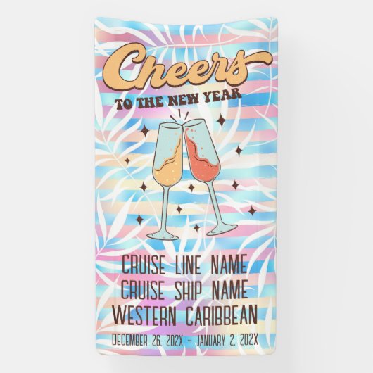 Proces van nieuwjaar spandoek (Verticaal)