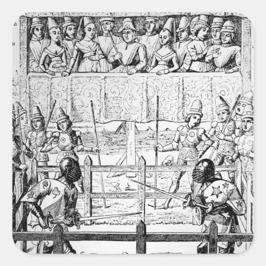 Proces van Ordeal - De Combat Vierkante Sticker (Voorkant)