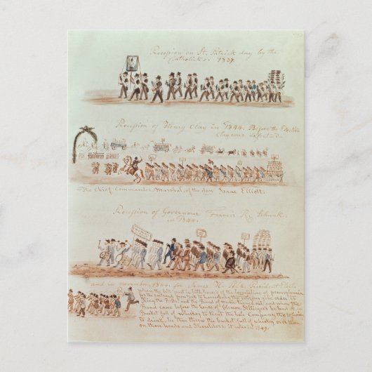 Proces van St. Patrick's Day Briefkaart (Voorkant)