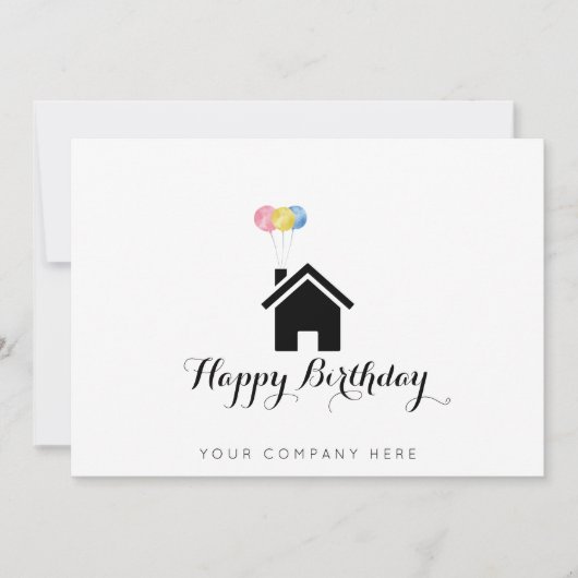 Proces-verbaal Happy Birthday Realtor Kaart (Voorkant)