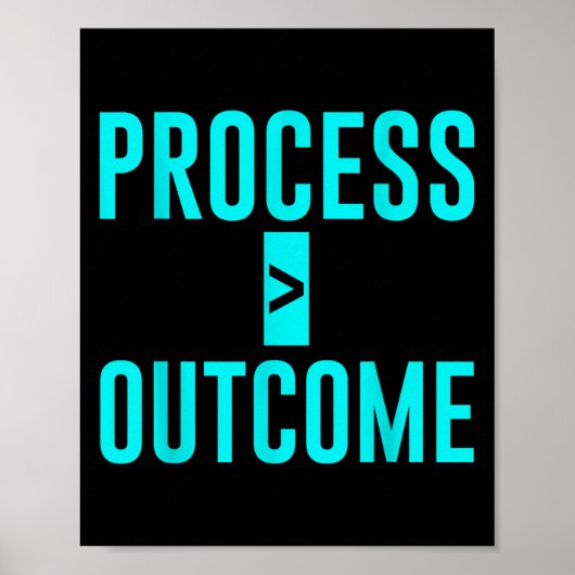 Process Greater Than Outcome Growth Mindset Motiva Poster (Voorkant)