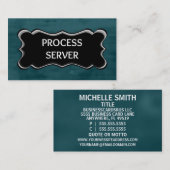 Process Server Elegant Name Bord Visitekaartje (Voorkant / Achterkant)