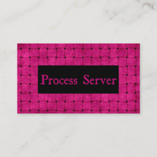 Process Server Pink Weaved Visitekaartje