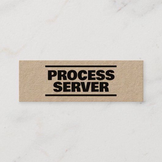 Process Service Kraft Mini Visitekaartje (Voorkant)
