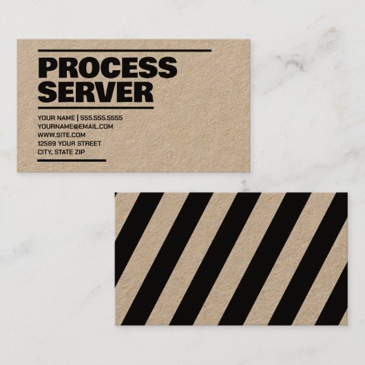 Process Service Kraft Visitekaartje (Voorkant / Achterkant)