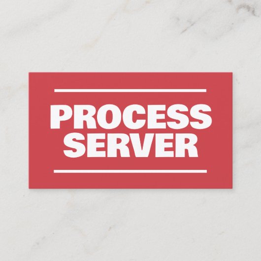 Process Service Visitekaartje (Voorkant)