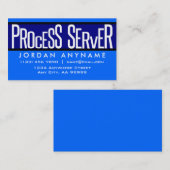 Processerver Funky Text Blue Visitekaartje (Voorkant / Achterkant)