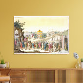 Processie aan een traditionele Taoïstische bruilof Canvas Afdruk (Insitu (Woonkamer))