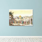 Processie aan een traditionele Taoïstische bruilof Canvas Afdruk (Insitu (Houten vloer))