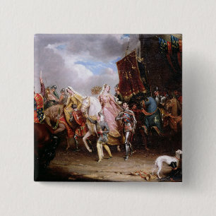 Processie aan Roiall Justs Holden in Smithfiel Vierkante Button 5,1 Cm