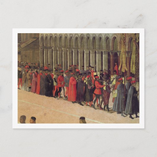 Processie op het St. Mark-plein, detail van musici Briefkaart (Voorkant)